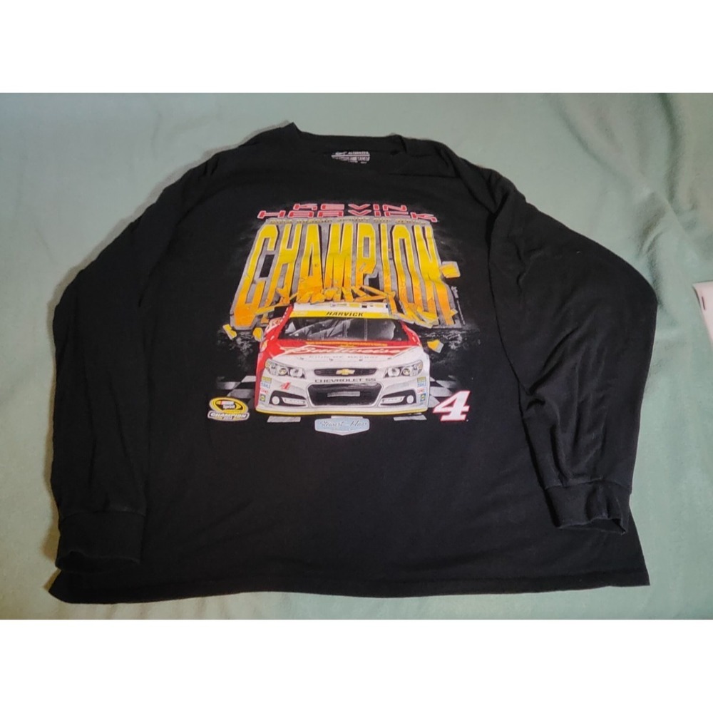 Kevin Harvick 4 NASCAR Champion Long Sleeve Shirt Mens 3XL Stewart-Haas Black
